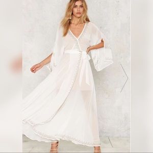 Jetset Diaries Las Perlas Beaded Kimono Dress